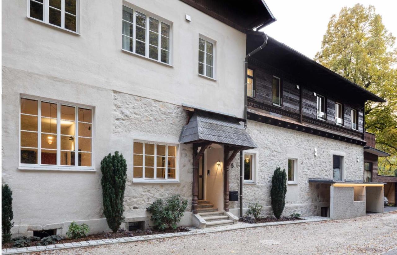 Design&Natur - Hochwertige Ferienwohnung "Sundowner" In Alter Villa Grünau im Almtal Exteriér fotografie